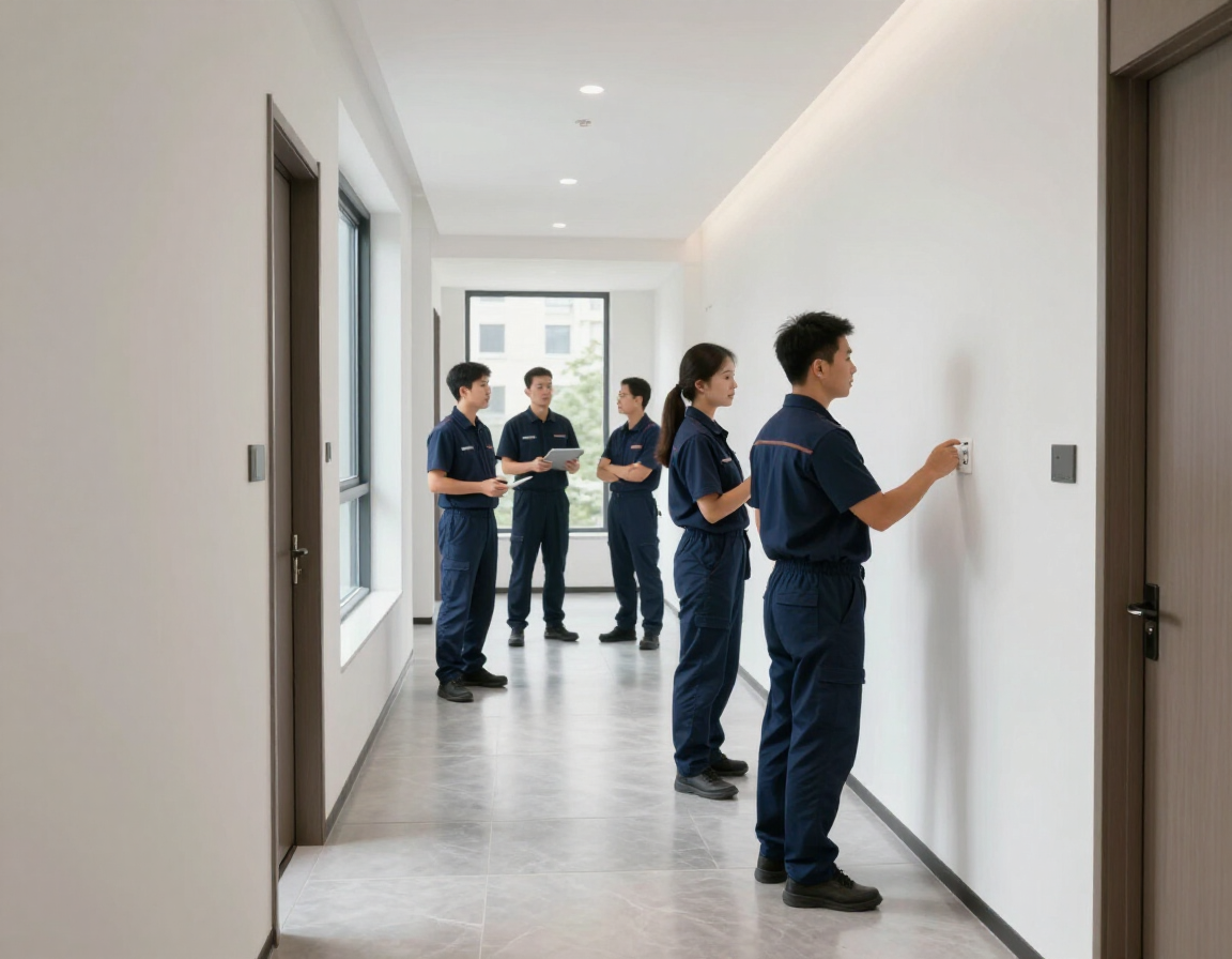 Property maintenance team caring for a premium apartment interior