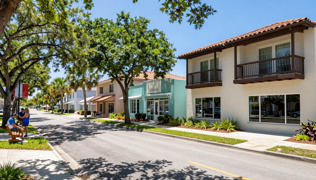 Walkable Ocala neighborhood near local shops and sidewalks