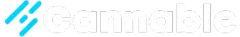 Light blue stylized logo with faint white “cannable” text on a white background