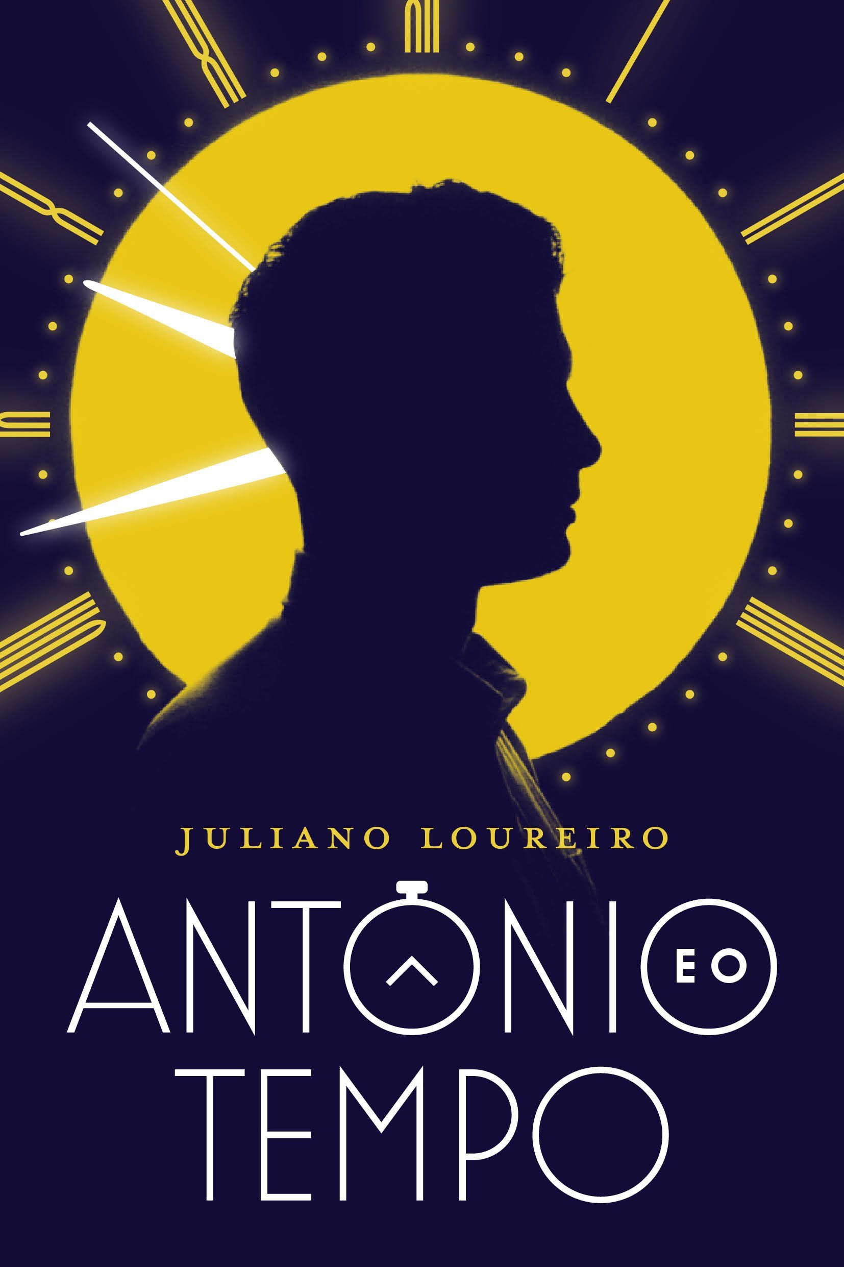 Uma silhueta de um homem está na capa de antonio tempo