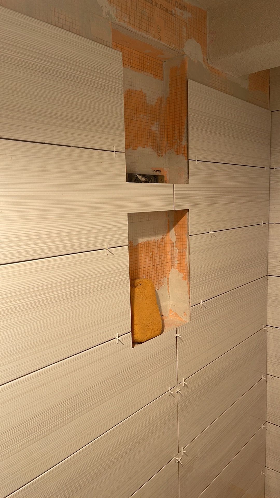 Custom shower niche 