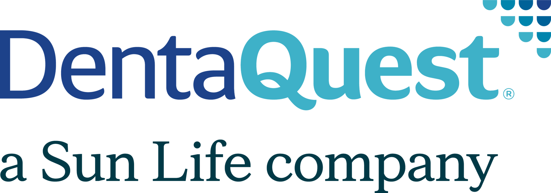 The logo for dentaquest is a sun life company.