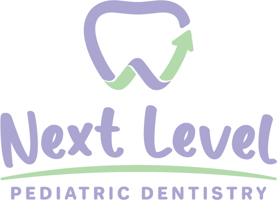 Top pediatric dentist in Tarrytown, Sleepy Hollow, and Pearl River NY A logo for a Next Level Pediatric Dentistry with a tooth and an arrow | Dentist near Tarrytown, Yonkers, and Irvington, NY