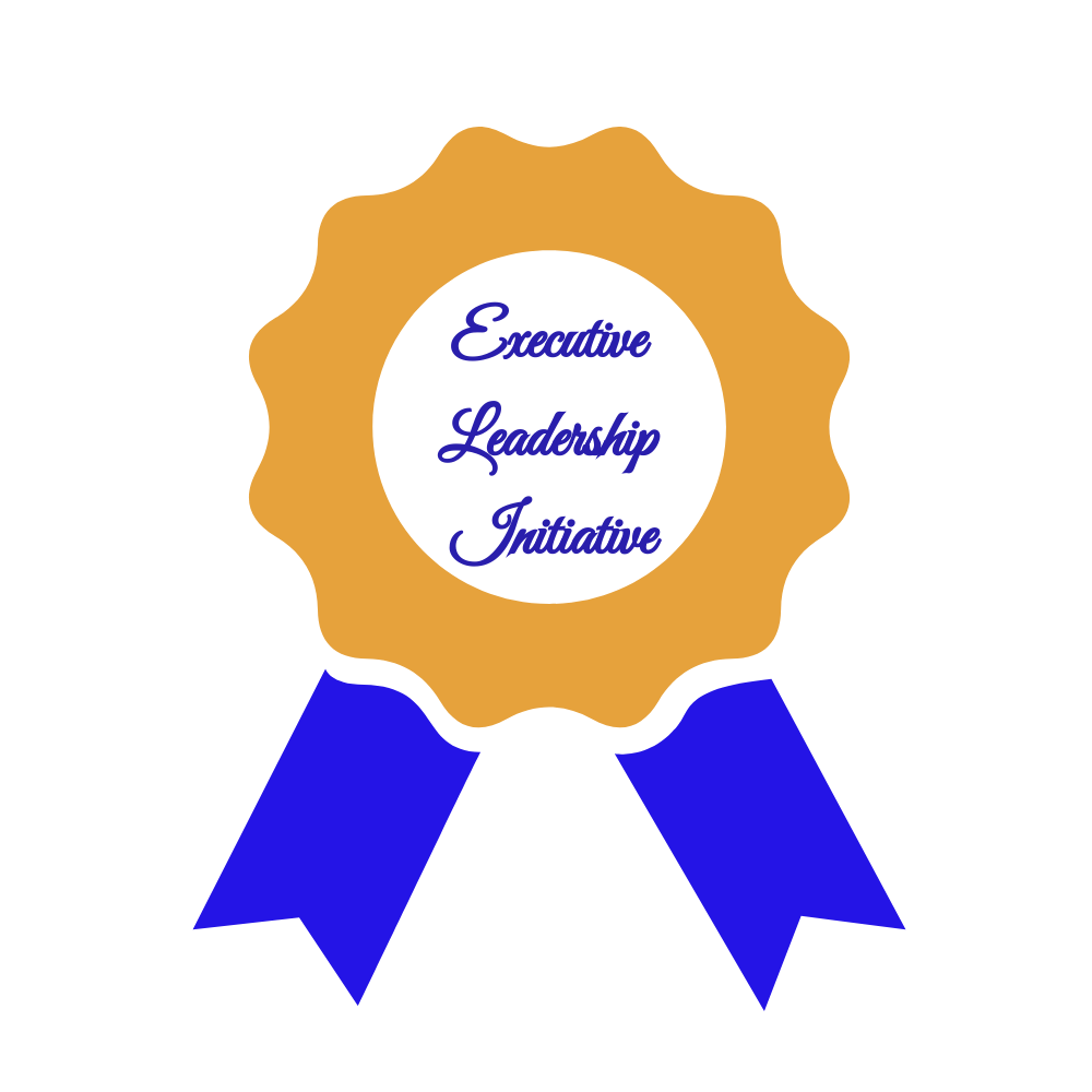 A ribbon with the words executive leadership initiative on it