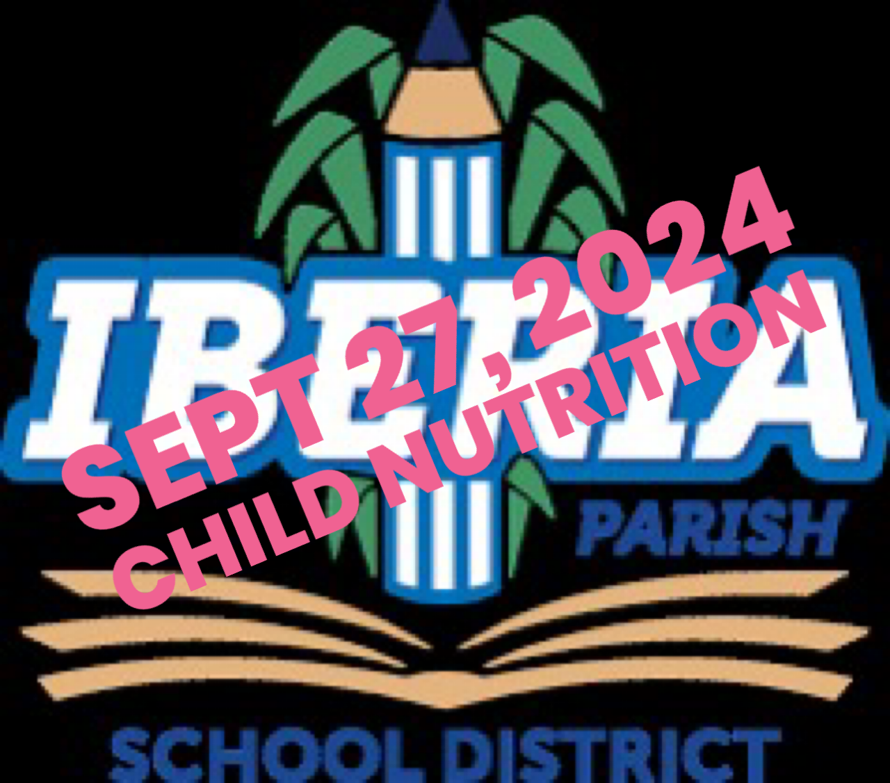 A logo for iberia child nutrition parish school district