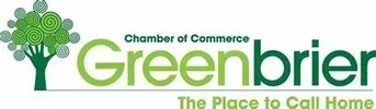 A logo for the chamber of commerce greenbrier the place to call home