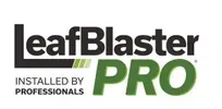 The logo for leaf blaster pro is installed by professionals.