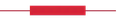 A red square with two lines going through it on a white background.
