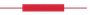 A red square with two lines going through it on a white background.