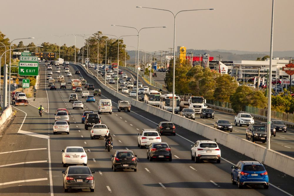 Busy Multi-lane Highway With Heavy Traffic and Cars — Accredited Training in Logan, QLD