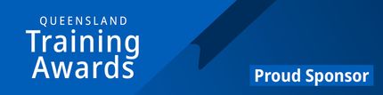 Queensland Training Awards logo on blue banner with “Proud Sponsor” text — Accredited Training in Yatala, QLD