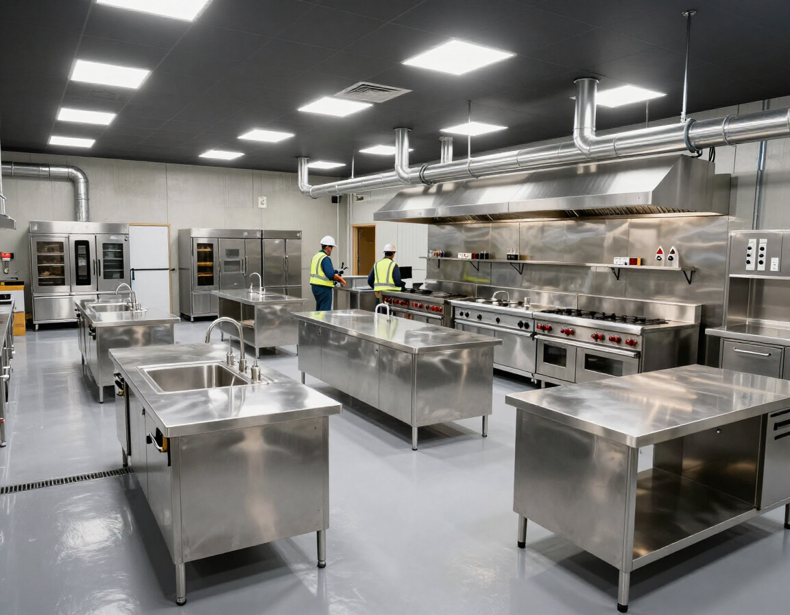 Large commercial kitchen contractor project
