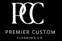 Logo for Premier Custom Cleaning Co., featuring stylized letters 