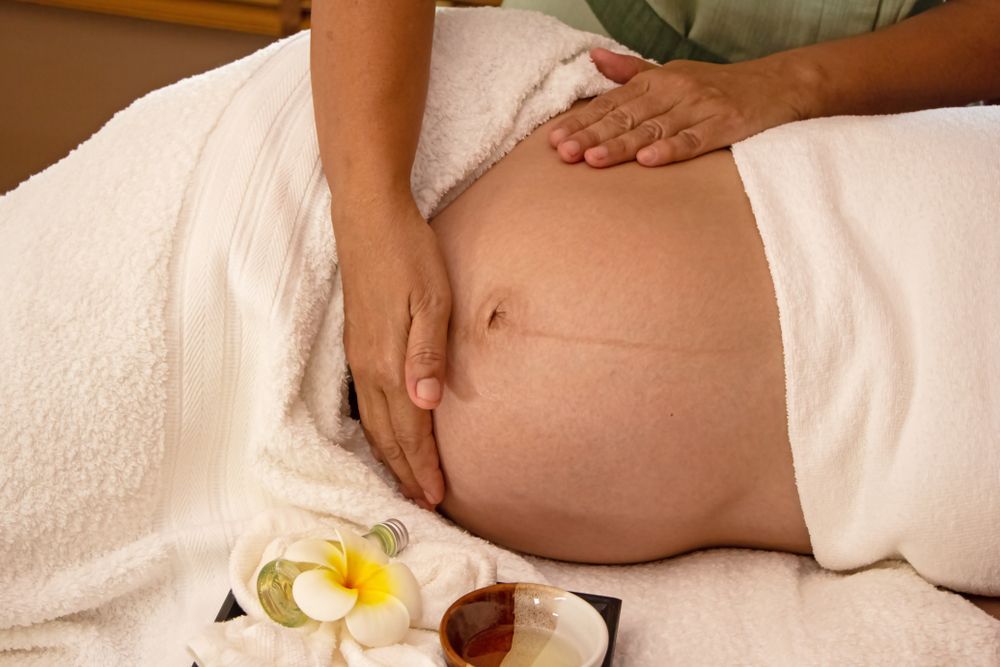 pregnant woman having a massage