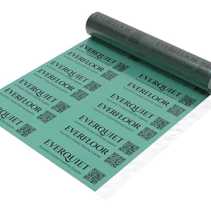 RolL of Green Everfloor Underlayment With Printed Text — BLB Flooring Solutions in Central Coast, NSW