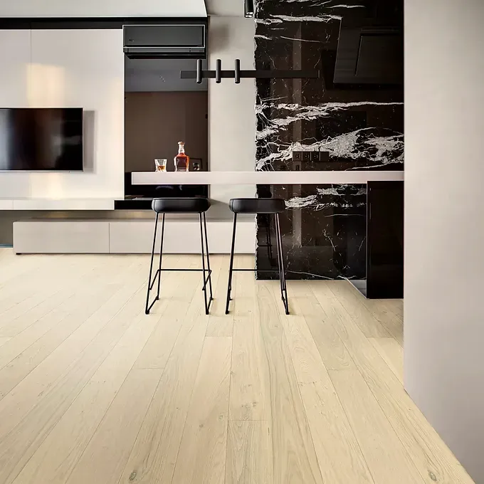 Light-Colored, Wooden Floorboards With Visible Grain and Knots — BLB Flooring Solutions in Central Coast, NSW