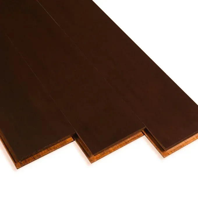 Dark Brown Bamboo Hardwood Flooring With Vertical Grain — BLB Flooring Solutions in Central Coast, NSW