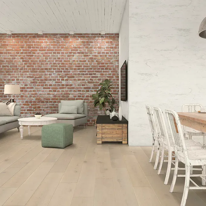 Light Beige Hardwood Flooring. Vertical Planks With Wood Grain Visible — BLB Flooring Solutions in Central Coast, NSW