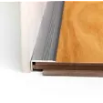Wooden Flooring With a Gray Metal Edge — BLB Flooring Solutions in Central Coast, NSW