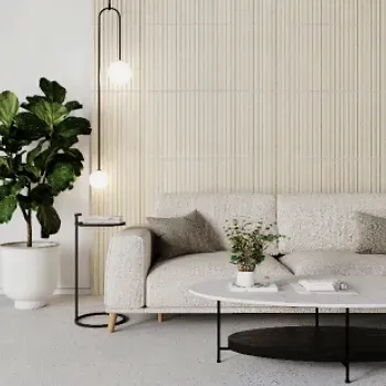Cozy Living Room With a White Sofa — BLB Flooring Solutions in Central Coast, NSW