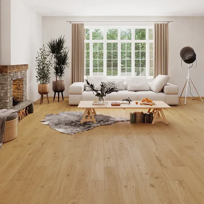 Light-Colored Wood Flooring With Visible Grain and Knots — BLB Flooring Solutions in Central Coast, NSW