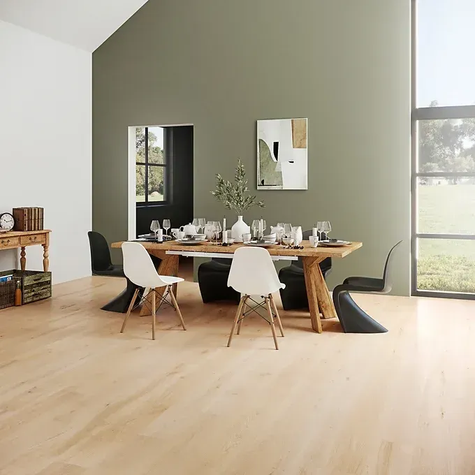 Light Beige Hardwood Floor With Wood Grain Pattern — BLB Flooring Solutions in Central Coast, NSW