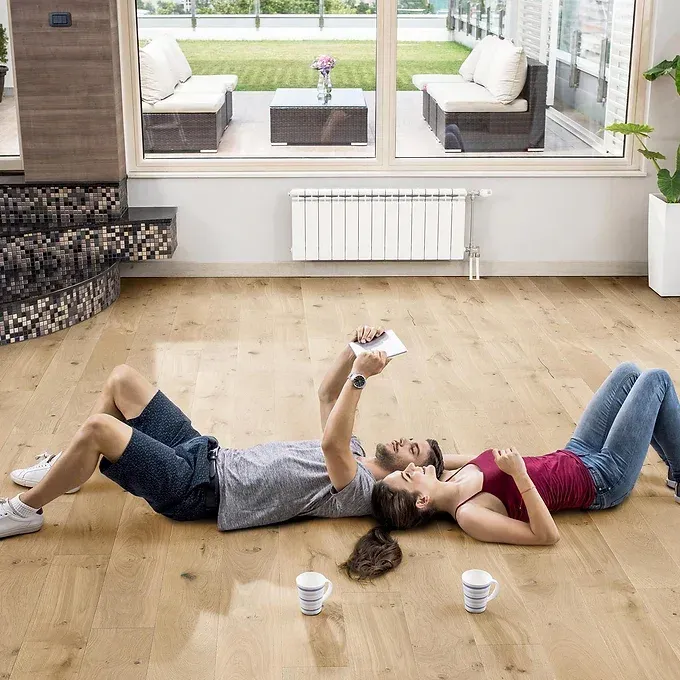 Light Oak Wood Flooring With Natural Grain Patterns — BLB Flooring Solutions in Central Coast, NSW