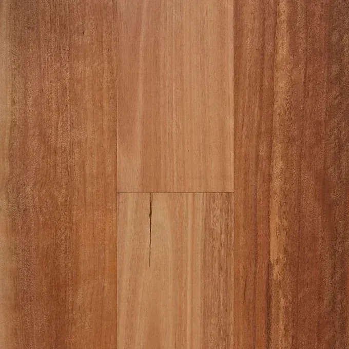 Close-Up of Reddish-brown Hardwood Flooring With Visible Grain and Knots — BLB Flooring Solutions in Central Coast, NSW