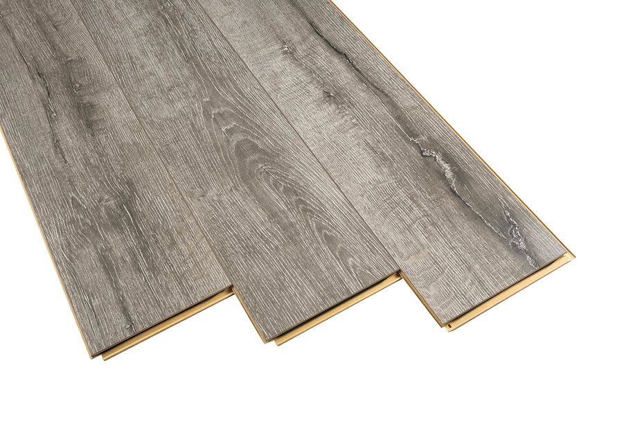 A Close Up of a Gray Wooden Floor — BLB Flooring Solutions in Central Coast, NSW