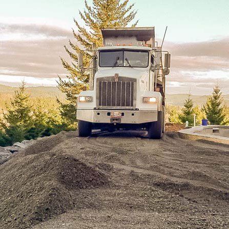 Parked Truck — Eugene, OR — Braun Excavating Inc.