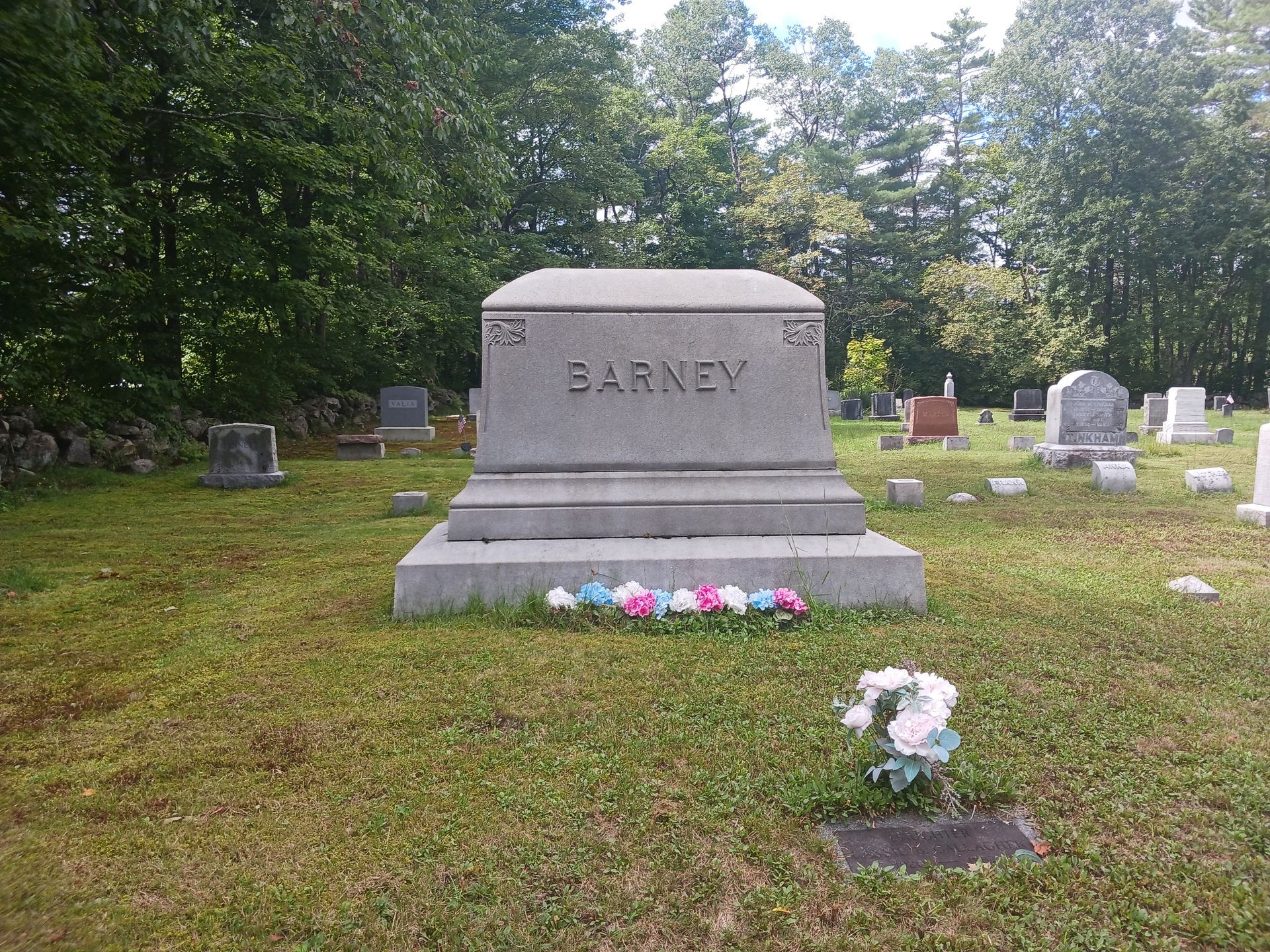 Cleaned family monument in Grafton Center Cemetery