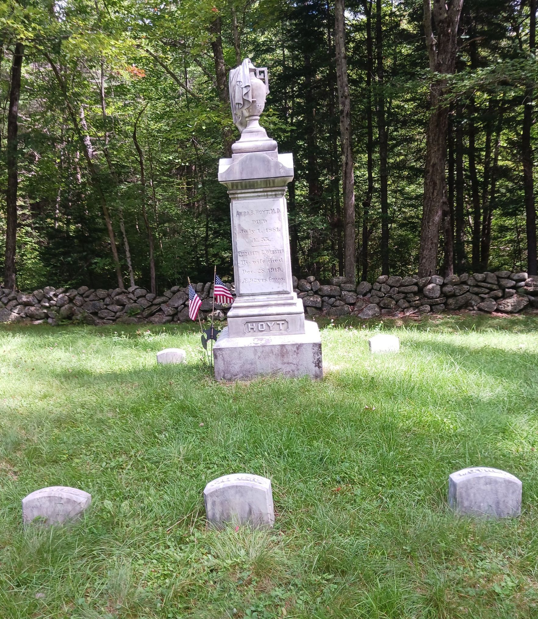 very large family monument that's been respected
