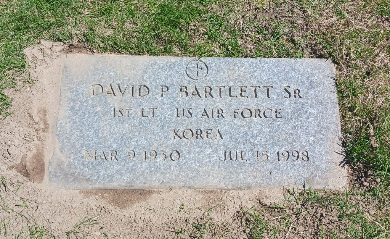 David Bartlett footstone before being cleaned 