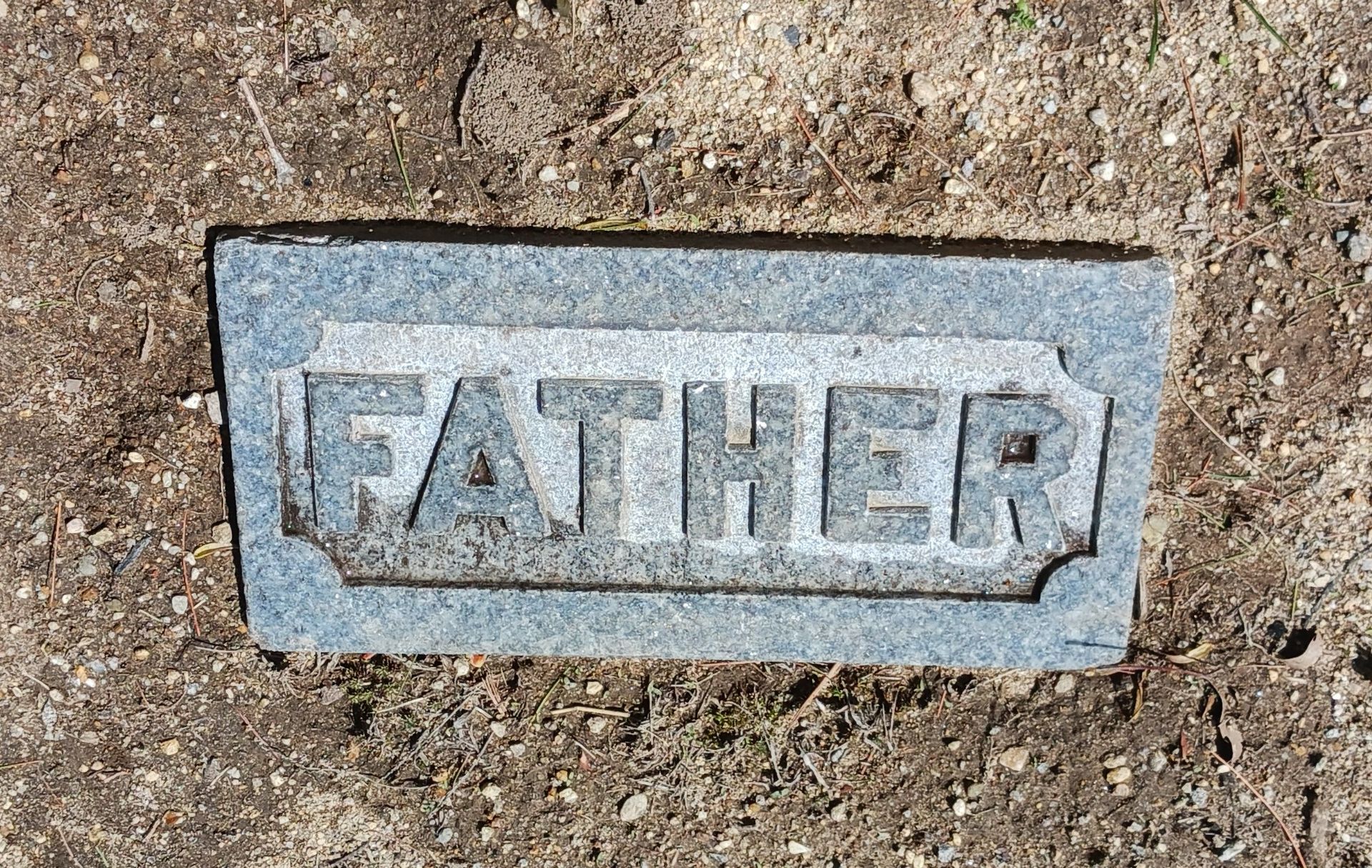 Cleaned Proctor family footstone