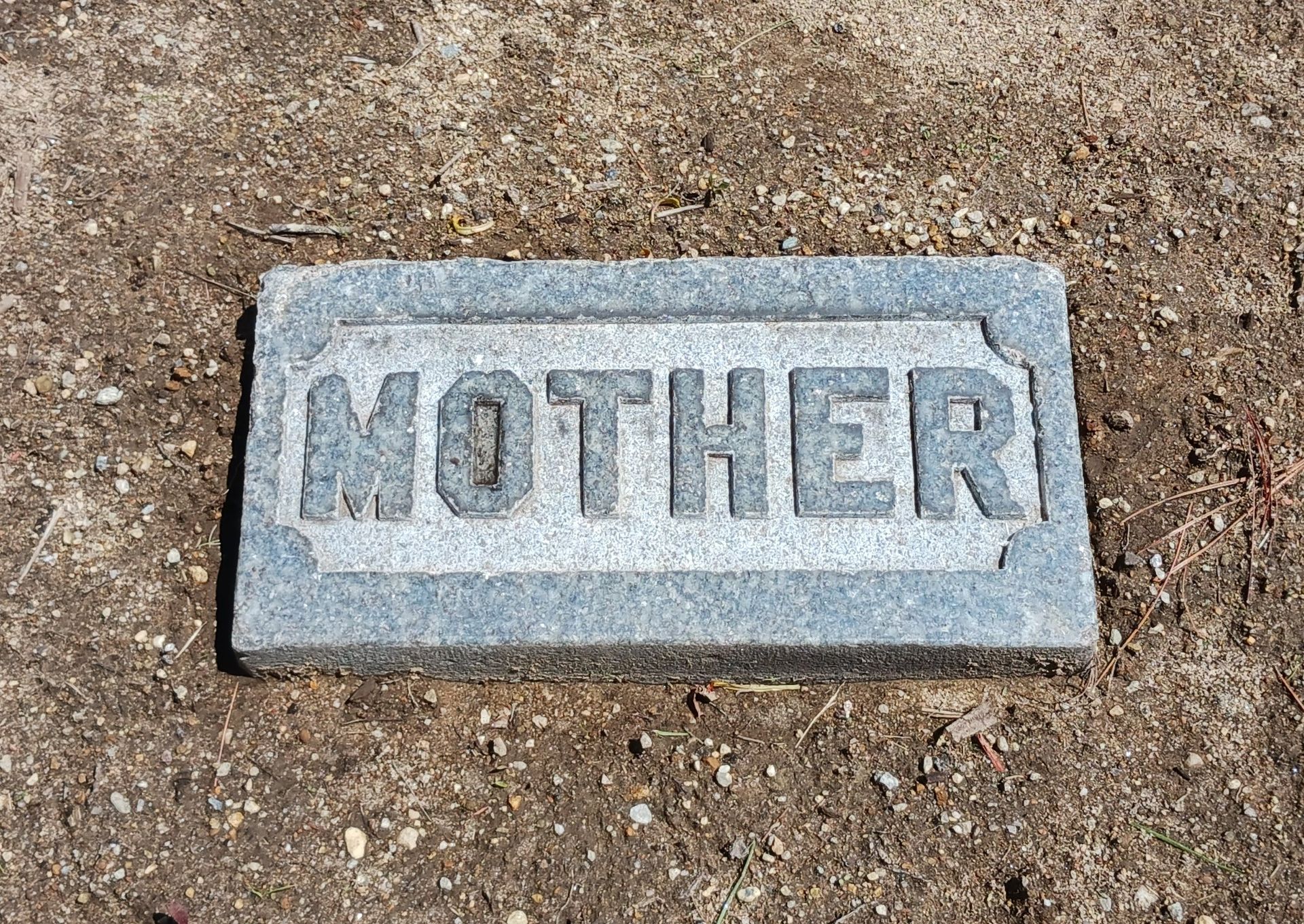 Cleaned Proctor family footstone