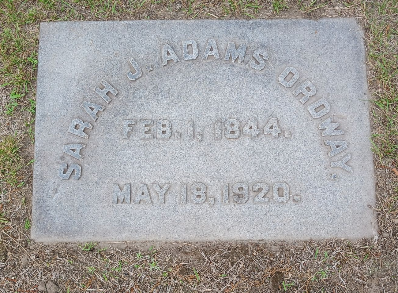 Cleaned granite footstone