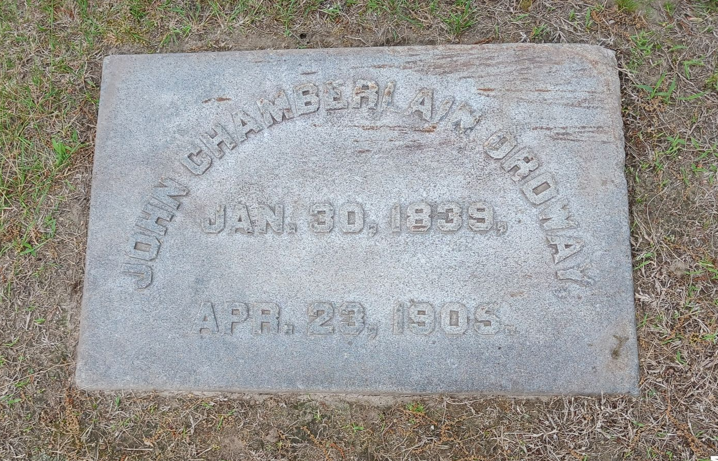 Cleaned granite footstone