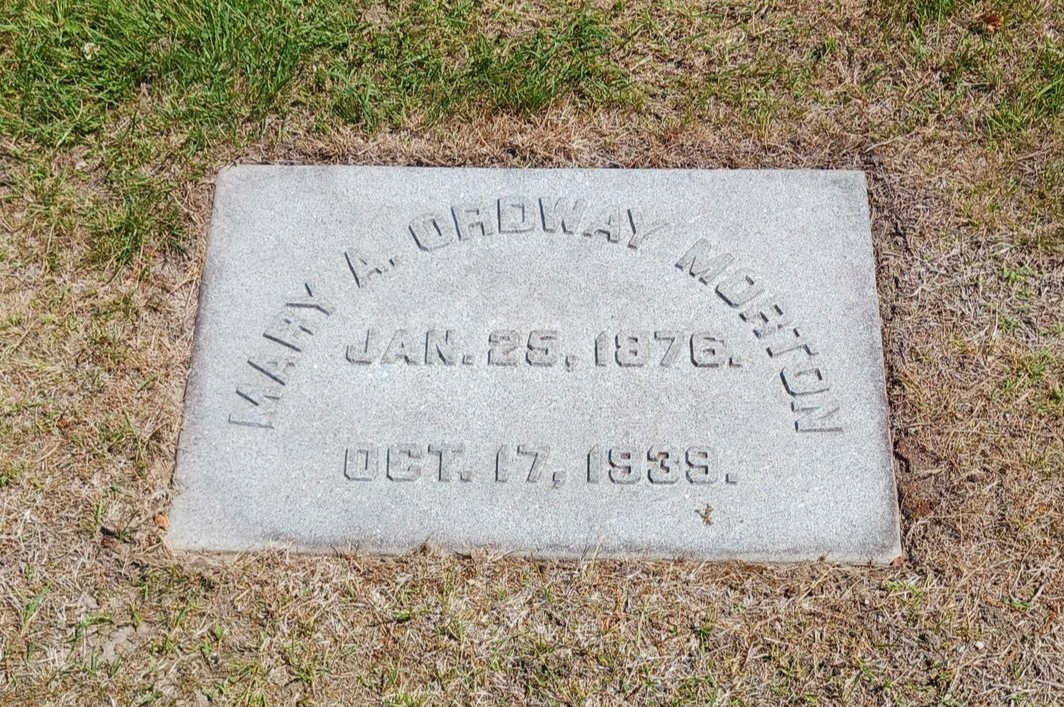 Cleaned granite footstone