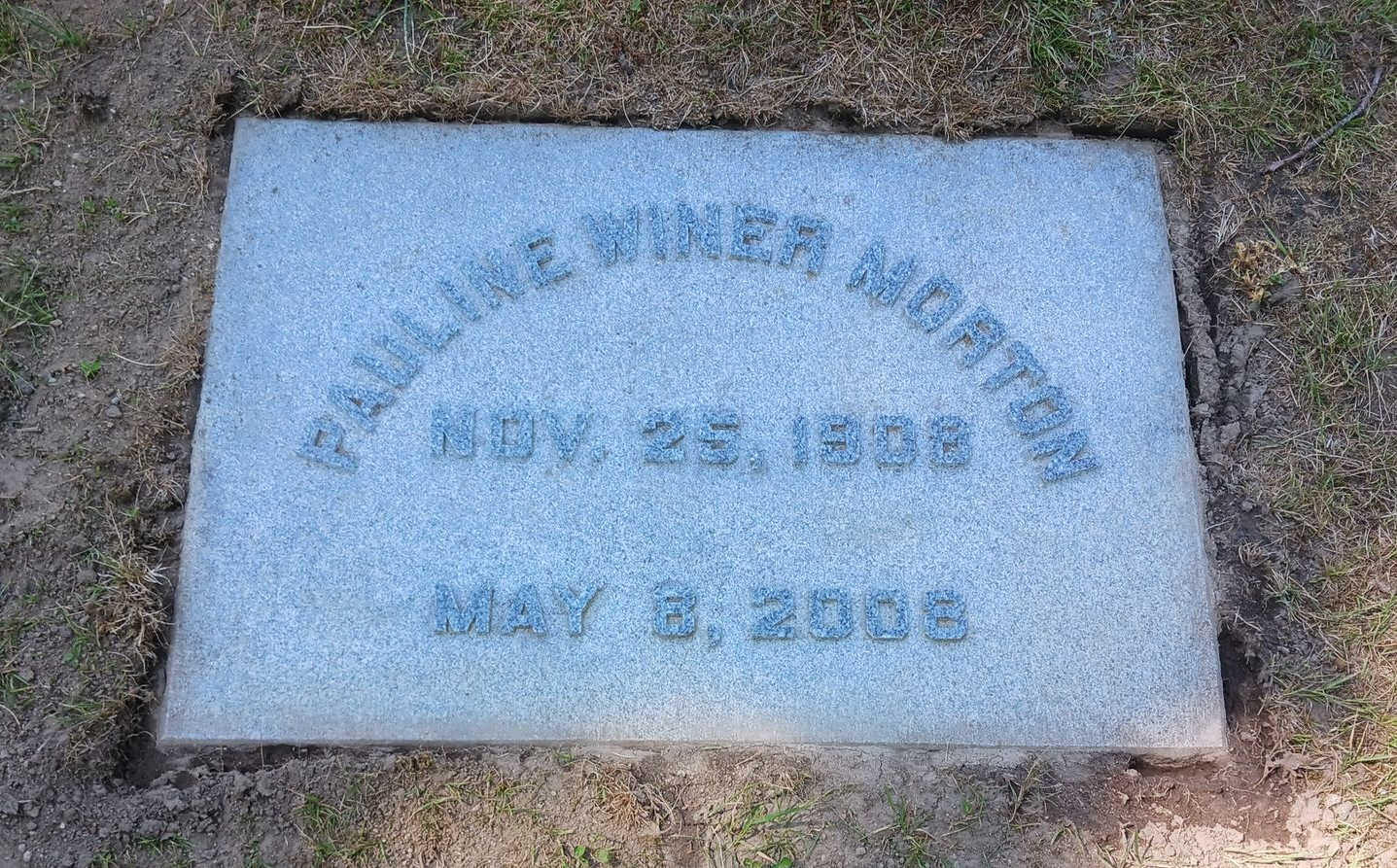 Cleaned granite footstone