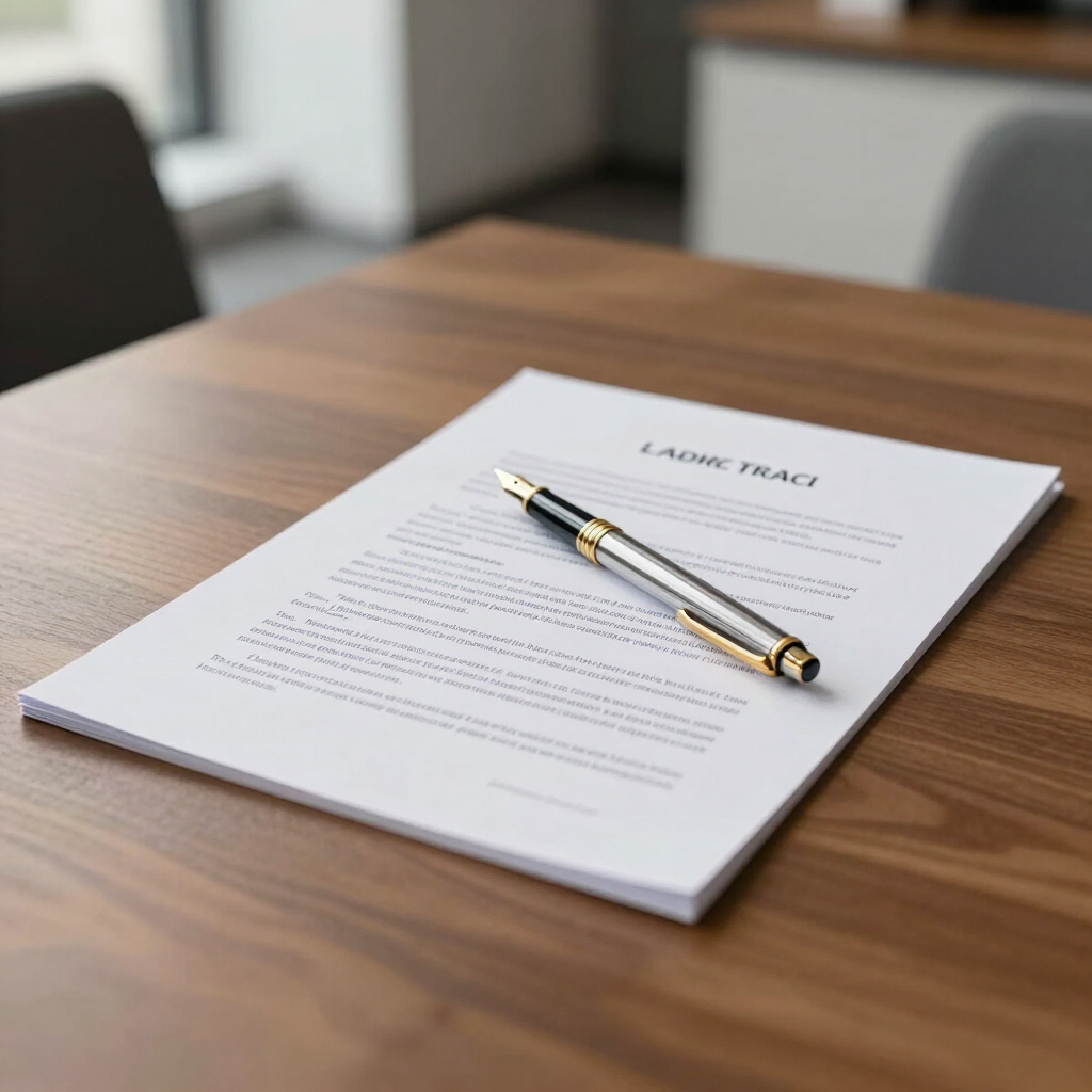 A professional legal document on a desk representing a Letter Before Action.