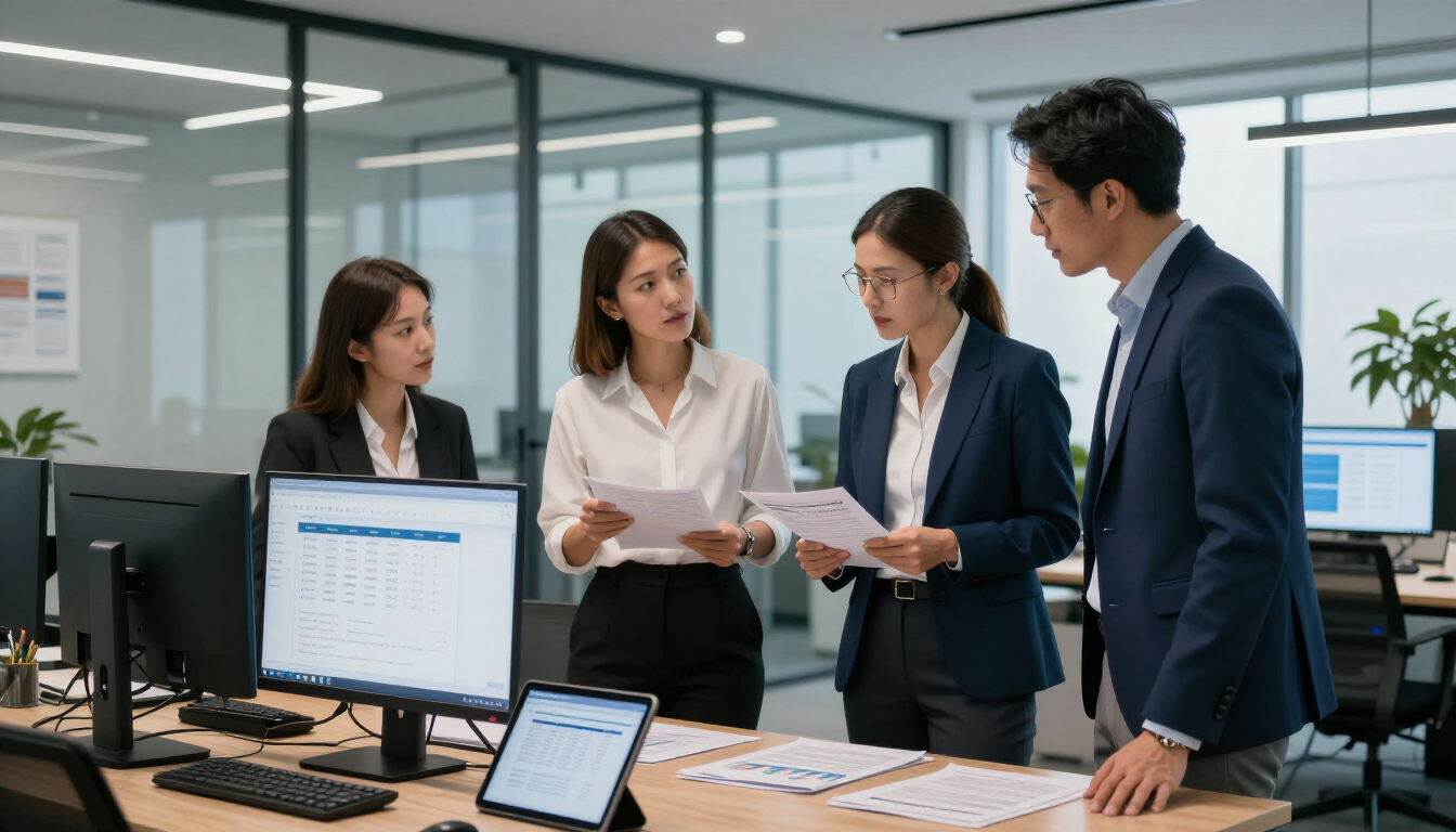 Modern office finance department