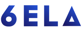 Blue “6 ELA” text logo on a white background