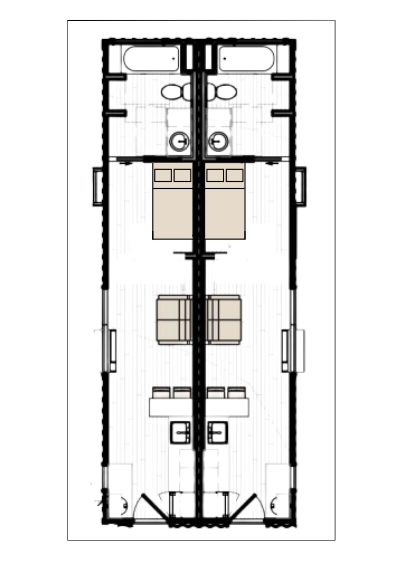 1BD 1BA Floor Plan 