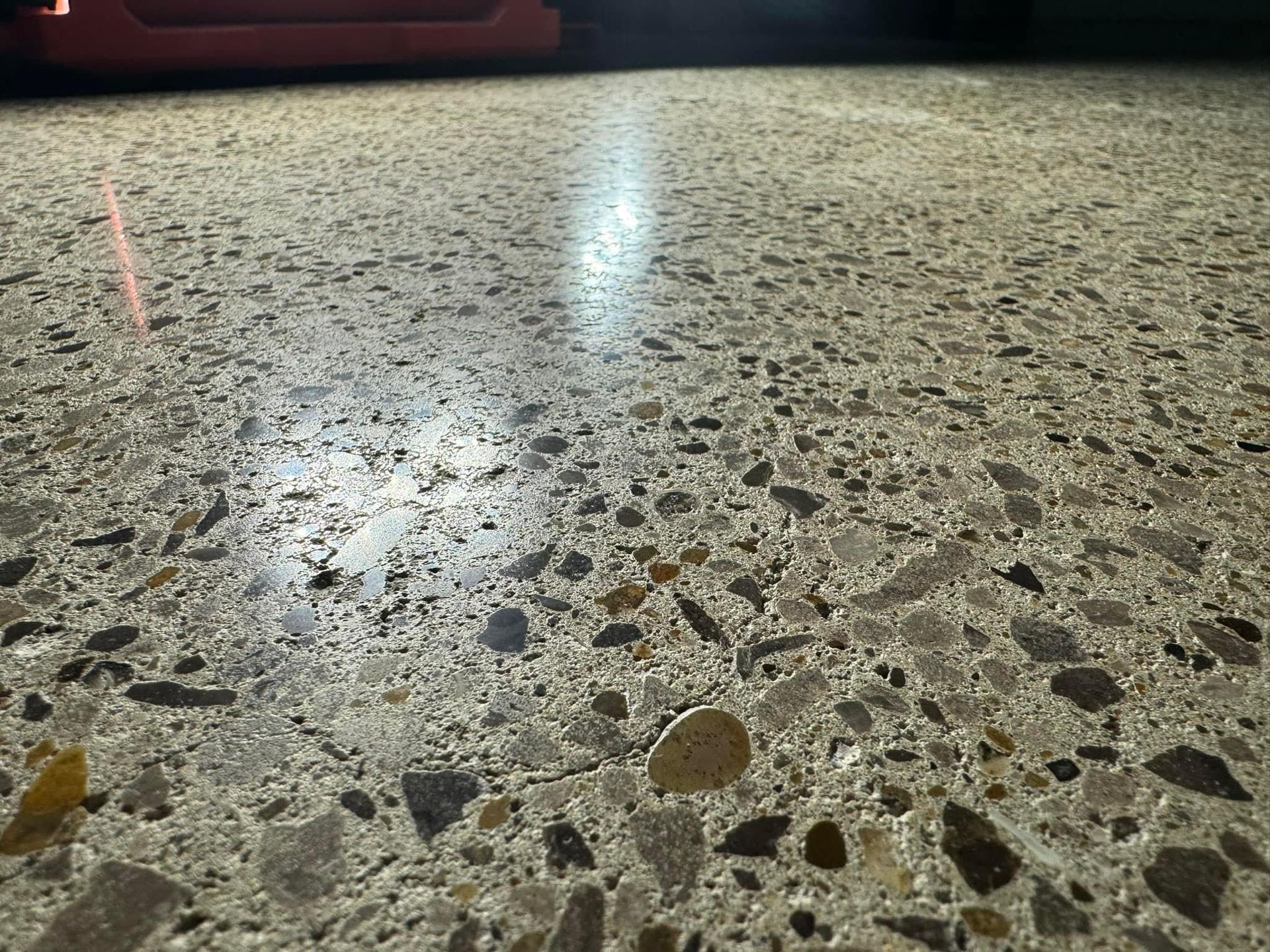 Decorative concrete chip floor polished finish Erie PA 814 Epoxy