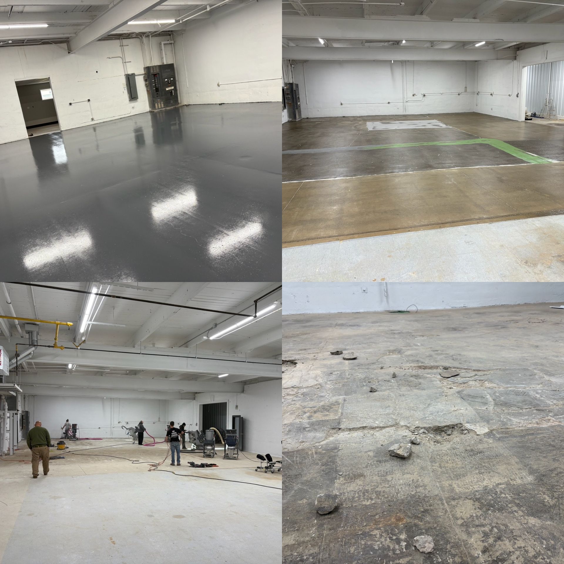 Epoxy coating installation in progress project gallery Erie PA 814 Epoxy