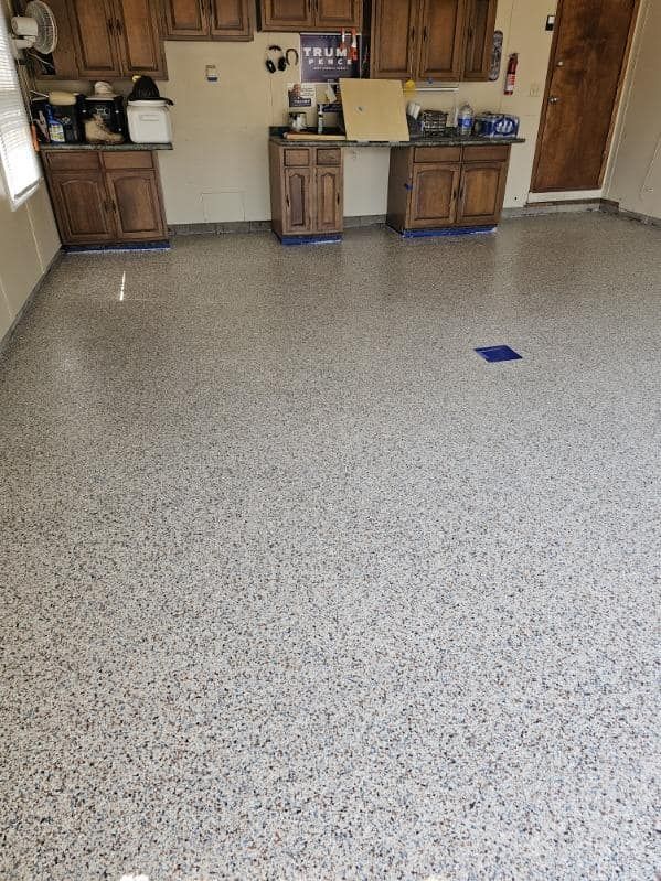 Coldwater Canyon flake floor finish by 814 Epoxy and More