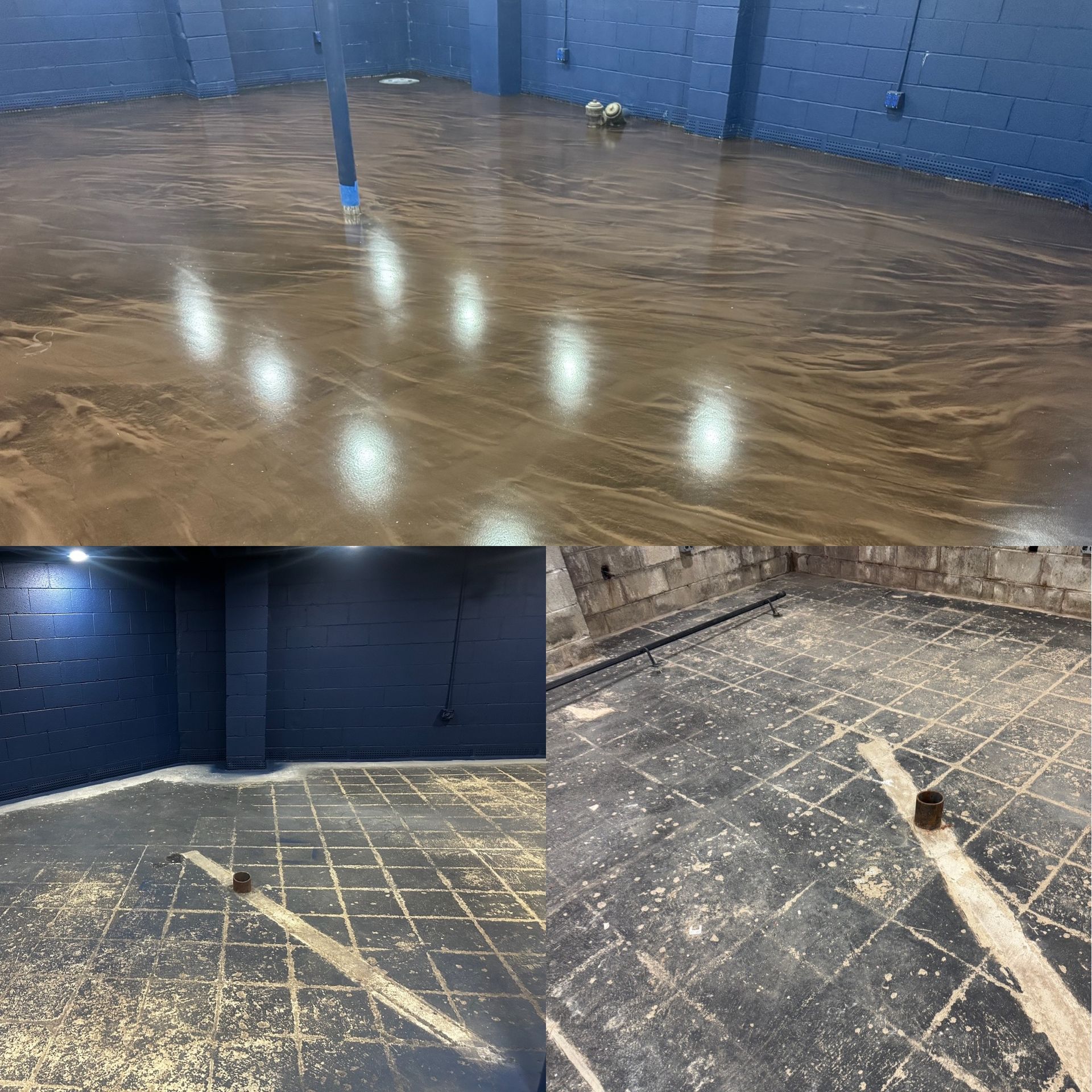 Completed epoxy flooring project in Erie, PA by 814 Epoxy and More