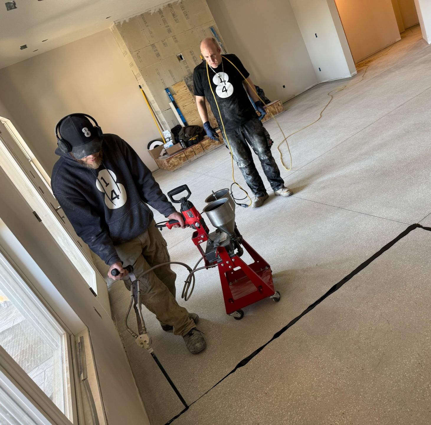 814 Epoxy technician doing crack and joint filling repair Erie PA