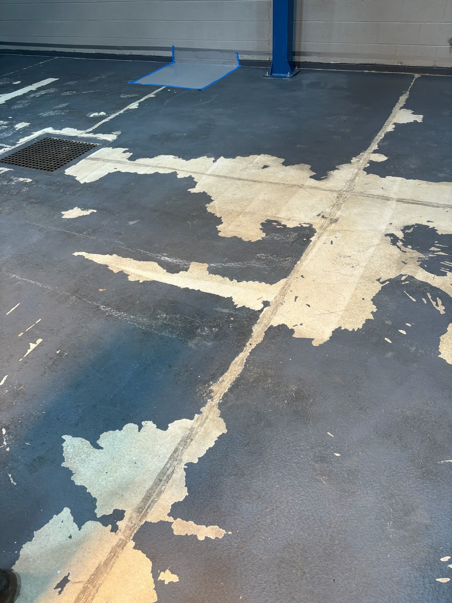 Chemical containment coating before industrial floor Erie PA 814 Epoxy
