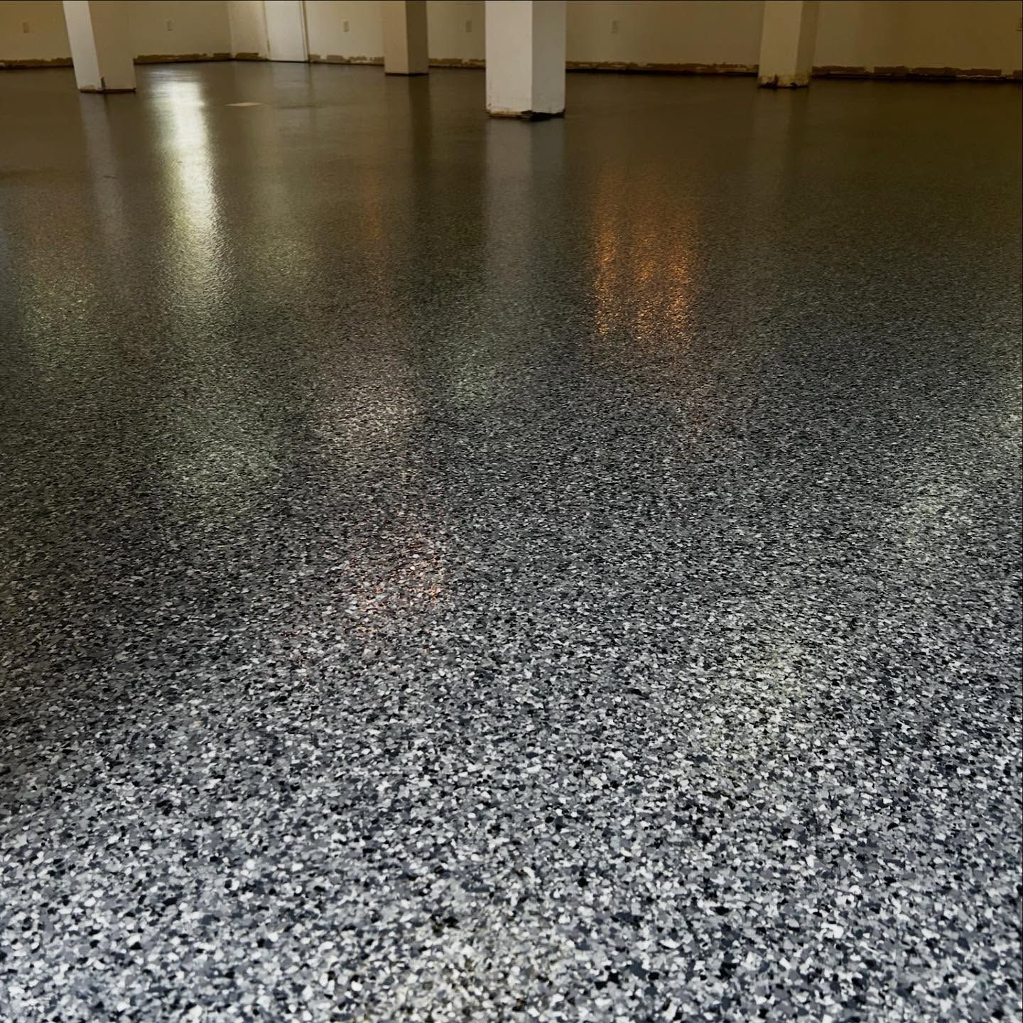 Nightfall flake floor color by 814 Epoxy and More in Erie, PA